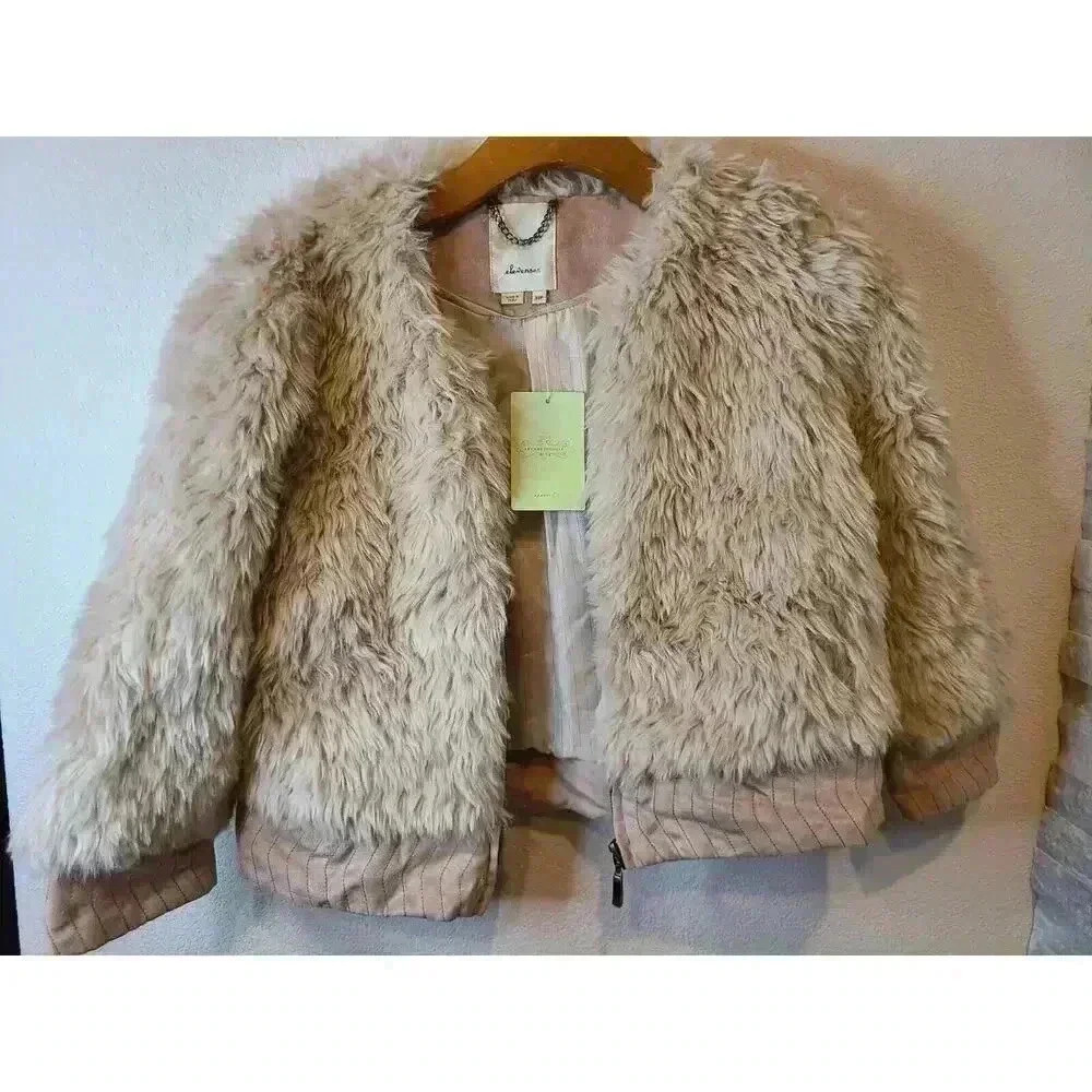 VTG Anthropologie Elevenses NWT fauxfur cropped jacket *EXCELLENT $178 Retro 70s